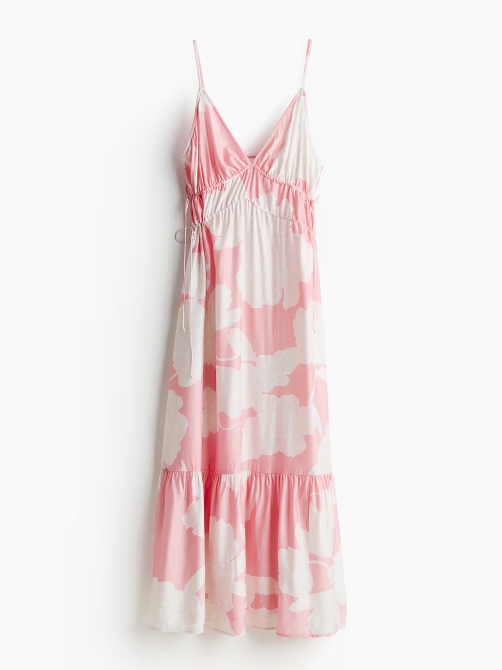 Pink and White Floral Dress